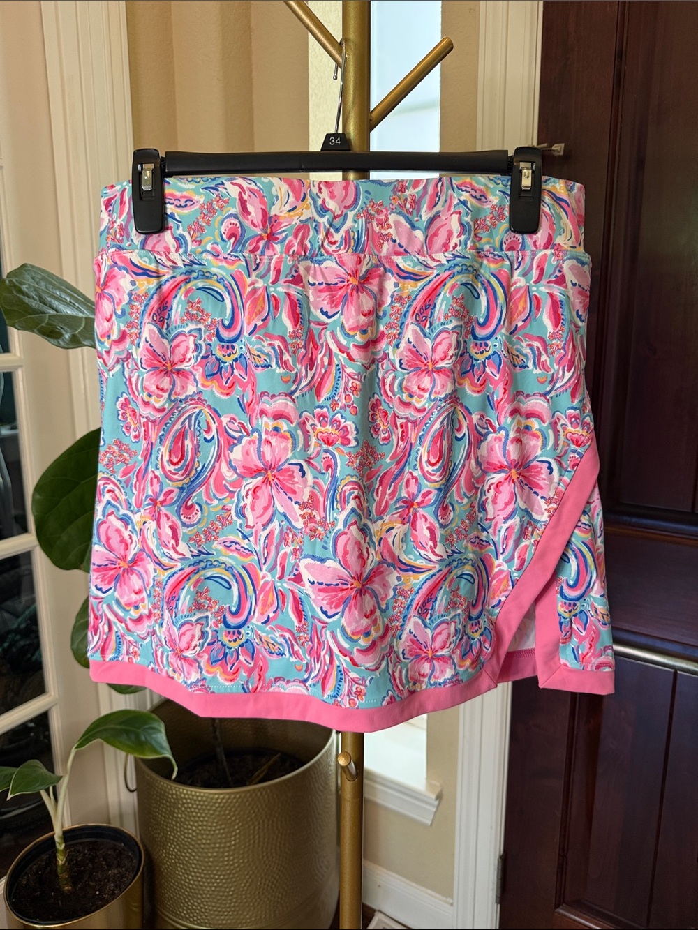 Stella Parker Sport Full Bloom, Tummy Control, UPF 50 NWT Skort Size XL